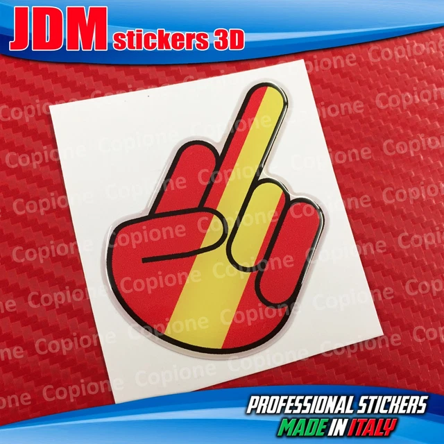 ADHÉSIF 3D RÉSINE Autocollant Shocker Hand Fuck Off Auto Moto Spain Rouge EUR 5 75 PicClick FR