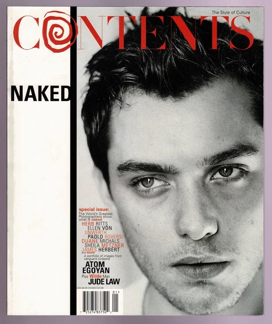 CONTENTS MAGAZINE 16 NAKED ISSUE JUDE LAW HERB RITTS PAOLO ROVERSI