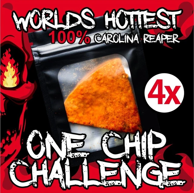 4 X ONE CHIP CHALLENGE STUPIDLY HOT CHIP CHALLENGE GREAT FUN EUR 13 82 PicClick FR