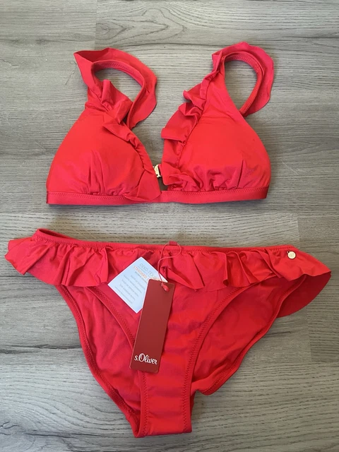 DAMEN TRIANGEL BIKINI rot Größe 36 mit A B Cup S Oliver nur anprobiert