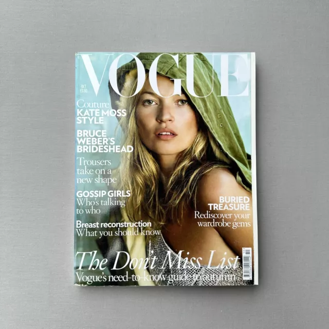 British Vogue Magazine October Kate Moss Uk English United Kingdom