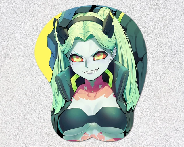 ANIME CYBERPUNK EDGERUNNERS Rebecca 3D Oppai Boob Mouse Pad Wrist Rest
