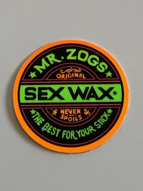 VINTAGE S MR Zogs Sex Wax Surf Sticker NOS BMX Skateboard