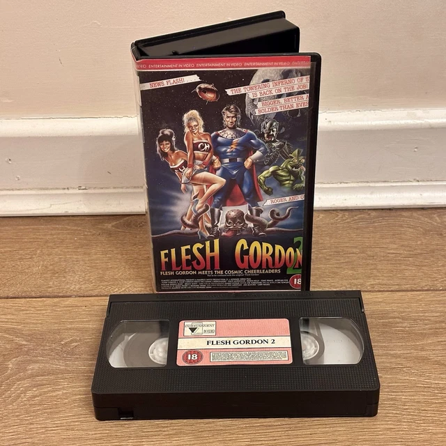 FLESH GORDON 2 Meets The Cosmic Cheerleaders PAL VHS Superhero Sex