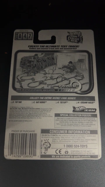 HOT WHEELS TEED Off Secret Code Series Of Cars S