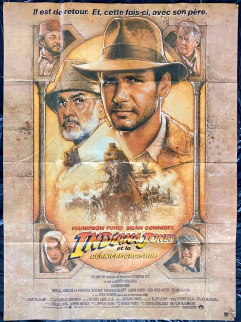 Indiana Jones And The Last Crusade Original French Grande Movie Poster Spielberg Picclick