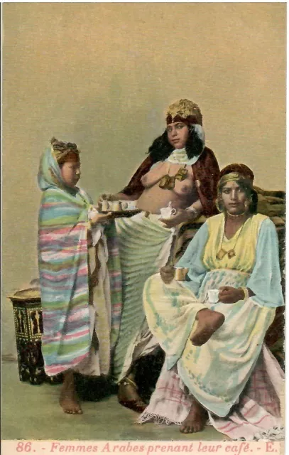 Original Postcard Semi Nude Ethnic Women Femmes Arabe North Africa