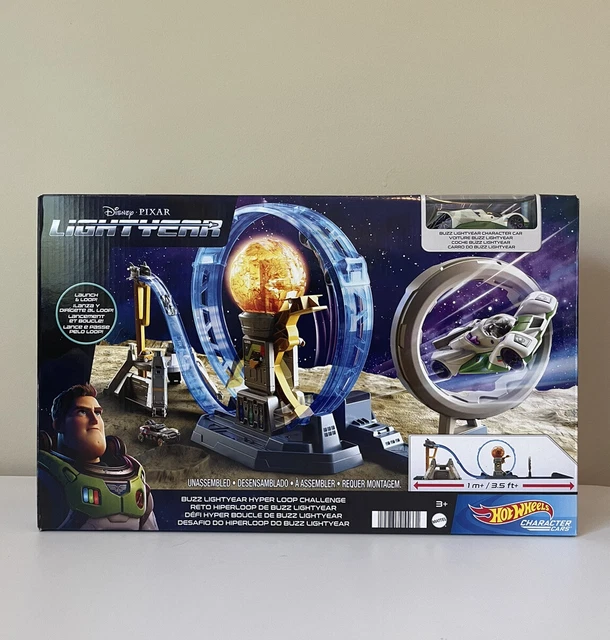 HOT WHEELS DISNEY PIXAR Buzz Lightyear Hyper Loop Challenge W Character Car NEW
