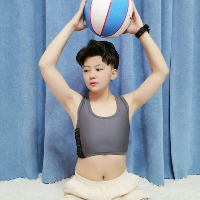 TRANS LESBIAN TOMBOY Strengthen Flat Chest Binder Short Vest Breast