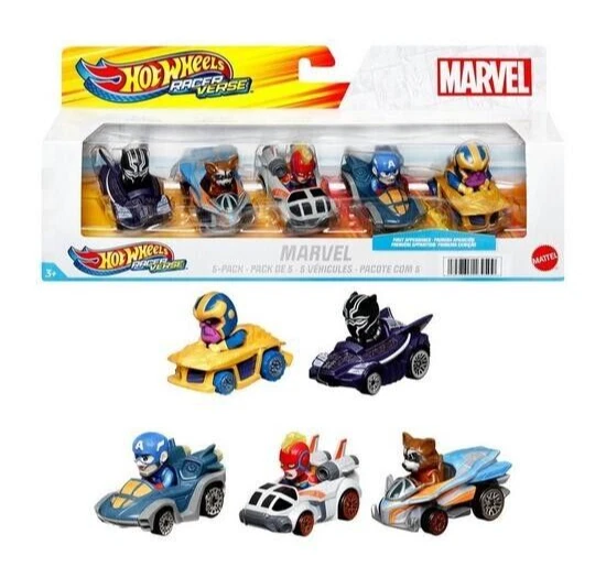MARVEL HOT WHEELS Racer Verse Marvel Character Vehicle Pack Gift