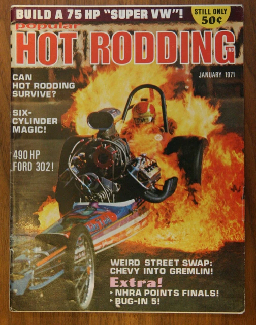 POPULAR HOT RODDING Magazine January 1971 SUPER VW BUG IN 5 20 00