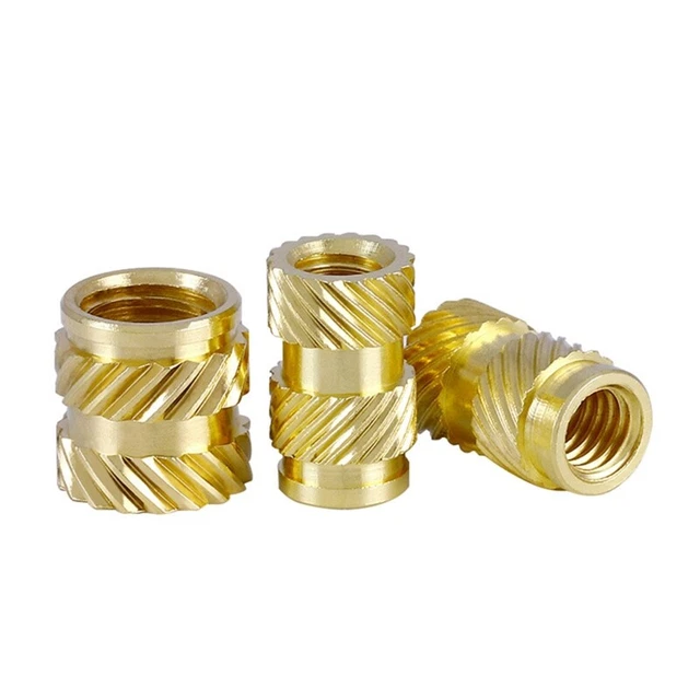 HOT MELT INSET Nut Brass Threaded Rod Twill Knurled Copper Nuts Pcs