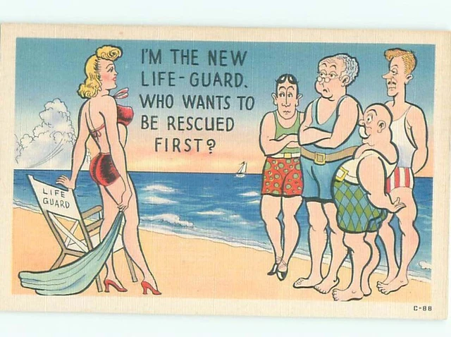 LINEN RISQUE SEXY BIKINI GIRL IS THE NEW LIFEGUARD AB6341 2 70