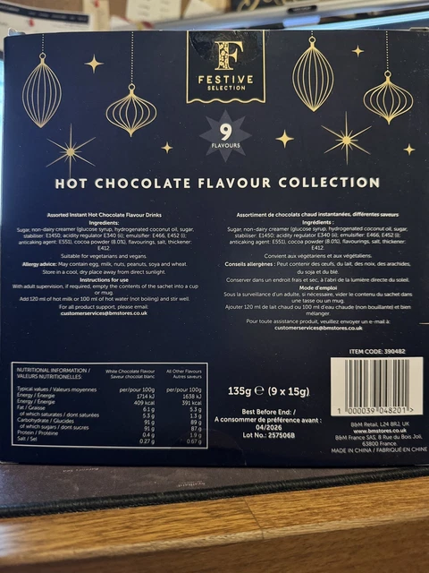 FESTIVE SELECTION HOT Chocolate Flavour Collection Assorted Flavours Gift Box PicClick UK
