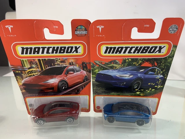 2022 HOT WHEELS Matchbox Tesla Model Y Model X Red And Blue Lot Of 2 Cars 7 86 PicClick UK