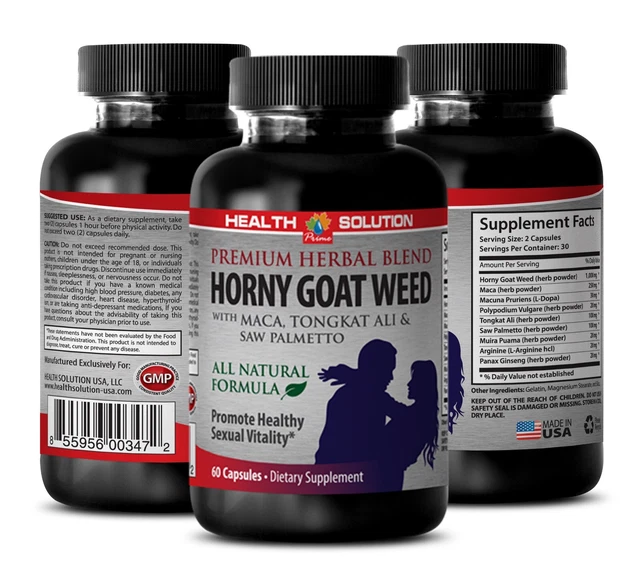 HORNY GOAT WEED COMPLEX Maca Vitality Support Natural Extracts 1Bot