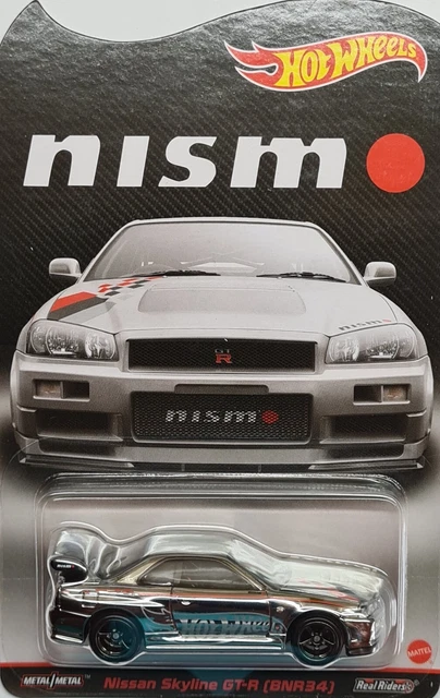 HOT WHEELS PREMIUM RLC NISMO NISSAN SKYLINE GT R BNR34 CHROME EXCLUSIVE