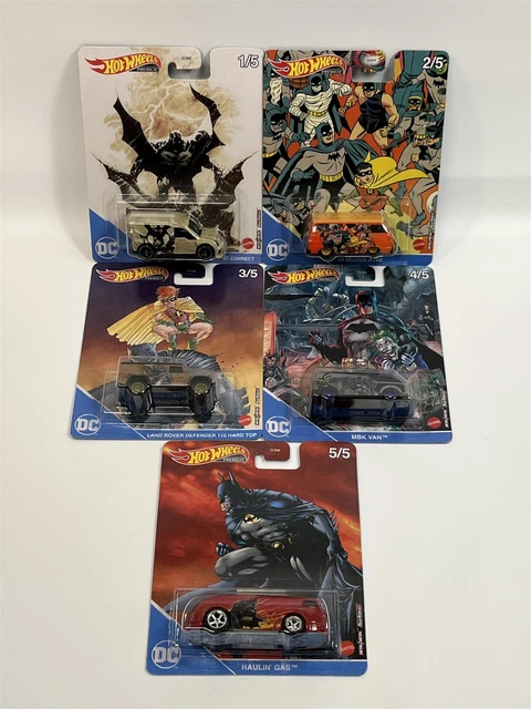 BATMAN DC 5 Car Set Hot Wheels Real Riders Premium DLB45 979P 45 99 PicClick UK