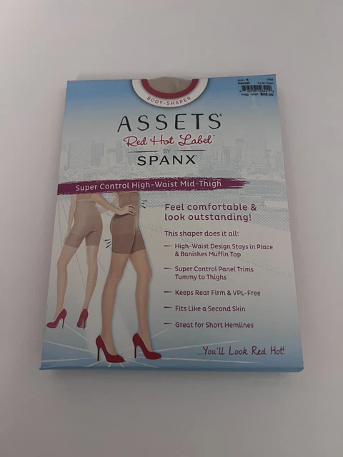 ASSETS SPANX SUPER Control High Waist Mid Thigh Shaper Barest Nude Sz 6