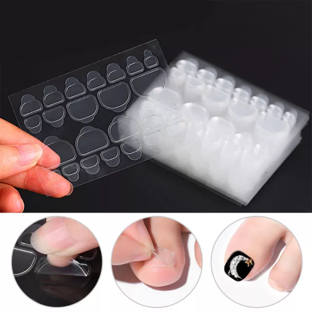 Sheets Clear Stickers Adhesive Manicure Tabs Double Sided Tape Nail