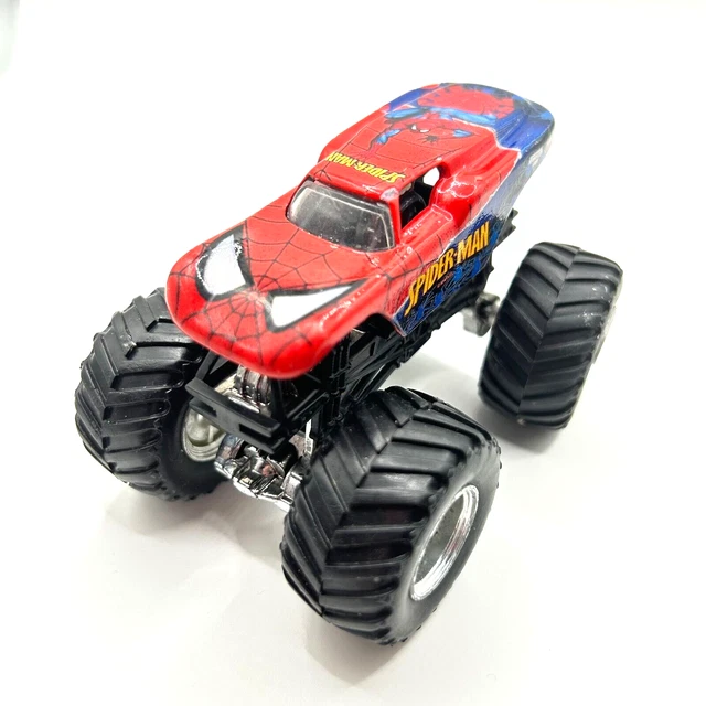 MONSTER JAM SPIDER MAN Monster Truck Chrome Rims Hot Wheels