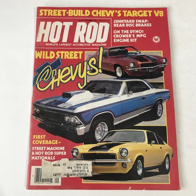 HOT ROD MAGAZINE September 1981 Street Build Chevys Target V8 Wild Street Chevy 10 13