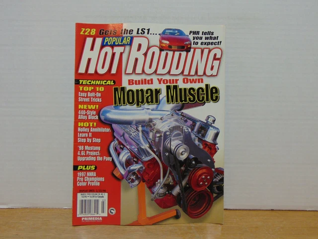 POPULAR HOT RODDING Magazine Volume 38 Number 3 March 1998 3 98