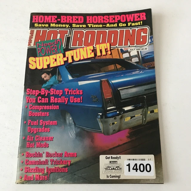POPULAR HOT RODDING July Vintage Muscle Drag Hot Rod Cars And