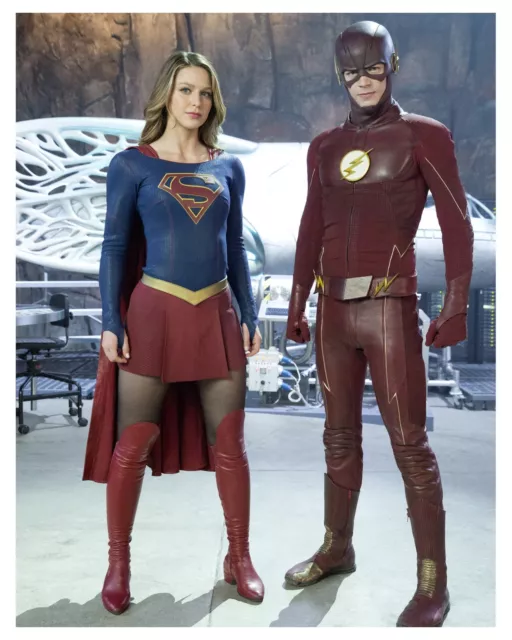 Supergirl The Flash Melissa Benoist Grant Gustin Glossy X