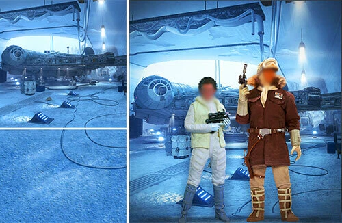 IKEA DETOLF DIORAMA Backdrop Star Wars Falcon Hoth For Hot Toys 1 6