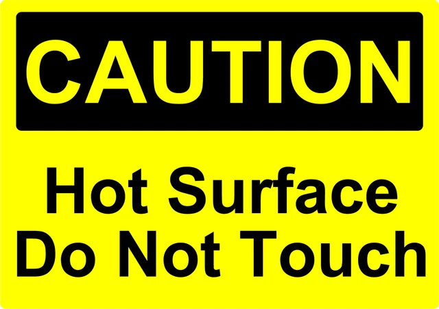 CAUTION HOT SURFACE Do Not Touch Osha Decal Safety Sign Sticker M Usa Made PicClick UK