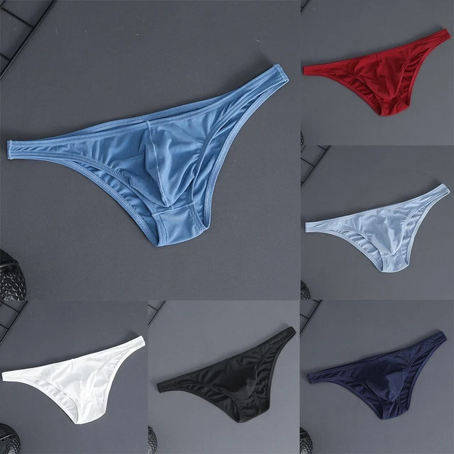 MEN SEXY LOW RISE Bikini Bulge Pouch G String Thong Briefs Underwear