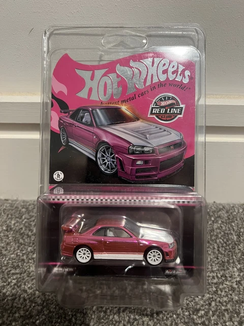 HOT WHEELS RLC Nissan Skyline GT R BNR Pink White Red Line Club Rare PicClick UK