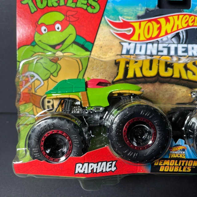 HOT WHEELS MONSTER Trucks TMNT Raphael VS Leonardo Demolition Doubles