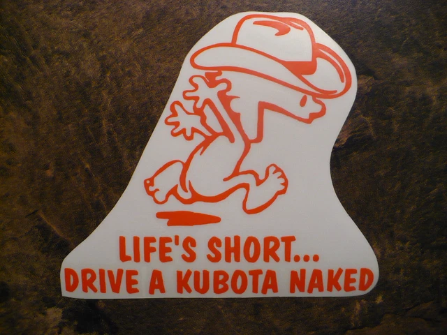 KUBOTA NAKED DECAL MOWER Tractor Pull Pulling STICKER Trailer Parts