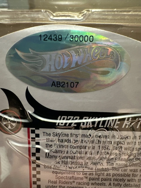 HOT WHEELS RLC 1972 Skyline H T 2000GT R Chrome 12439 EUR 66 64 PicClick FR