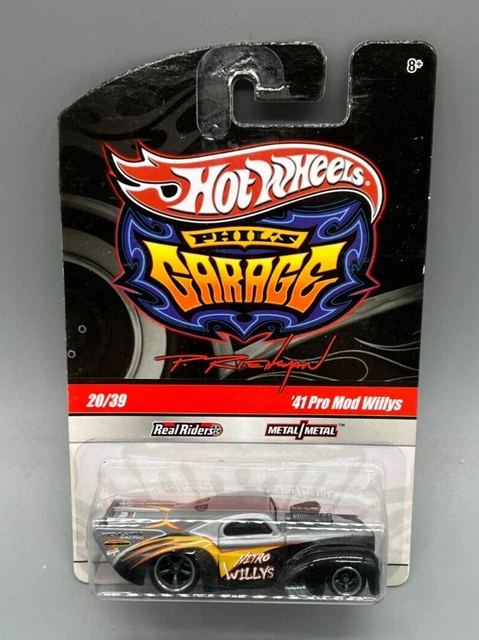 MATTEL HOT WHEELS Phil S Garage Pro Mod Willys Grau Schwarz Ovp