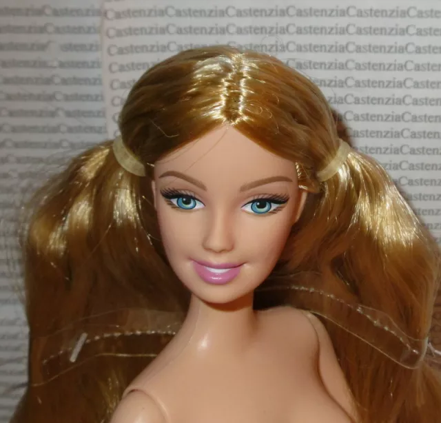 Nude Barbie Doll Mattel Holiday Treats Blonde Blue Eye Superstar Doll