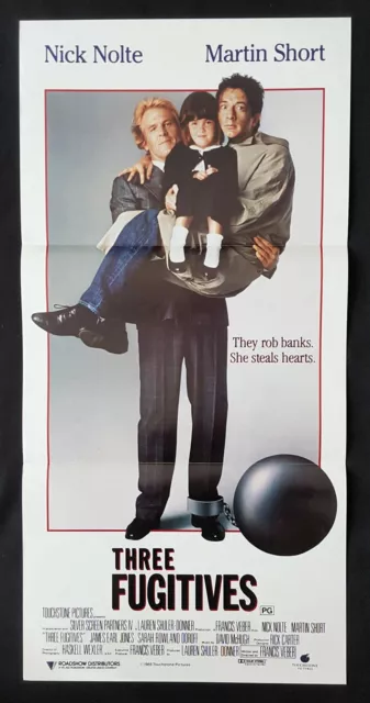 Three Fugitives Original Daybill Movie Poster Nick Nolte Martin Short
