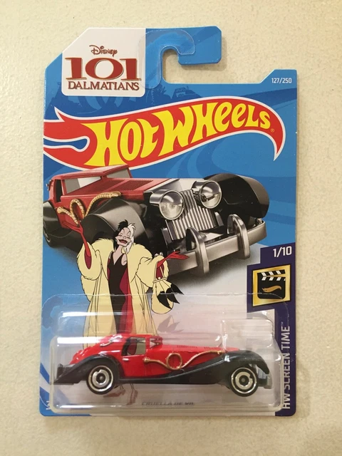 HOT WHEELS DISNEY Dalmatians Cruella De Vil Hw Screen Time