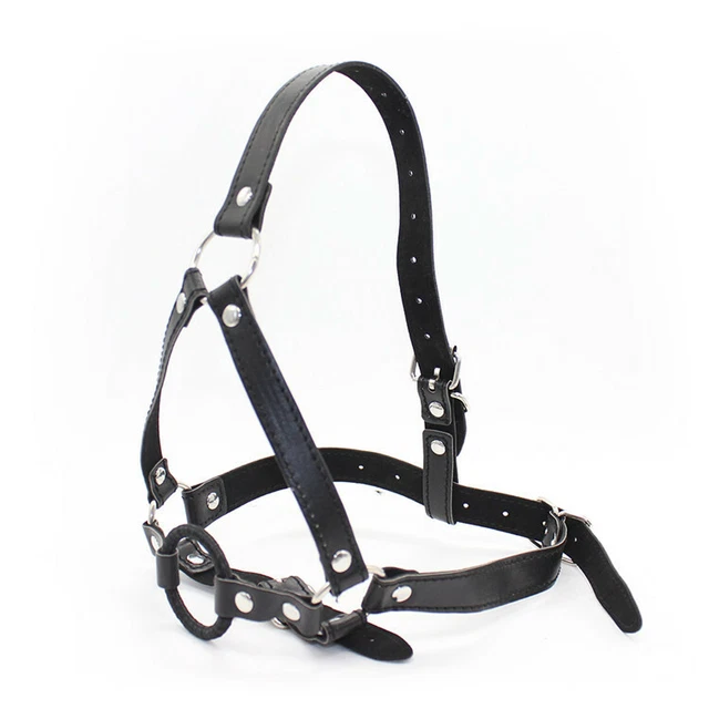 O RING OFFENEN Knebel Oral Sex Bondage Harness Leder Maske Fetisch Gag