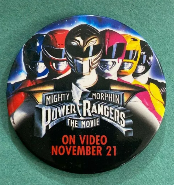 VINTAGE MIGHTY MORPHIN Power Rangers The Movie 1995 Promo Pinback