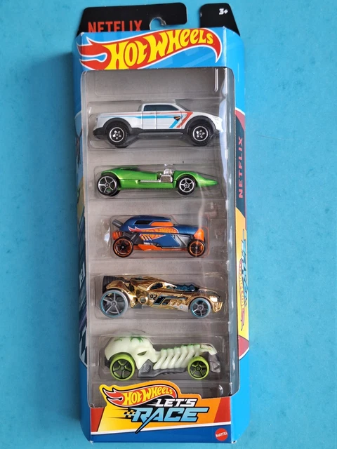 PACK NETFLIX Tuff Twin Mill Rip Rod Rocketfire Skull Crusher Hot Wheels EUR