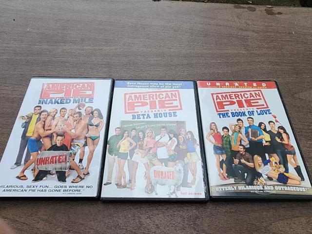 American Pie Presents Beta House Naked Mile The Book Of Love Dvd Lot