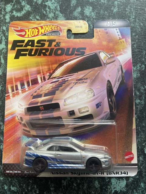 HOT WHEELS PREMIUM Fast And Furious Nissan Skyline GT R R34 BNR34 44
