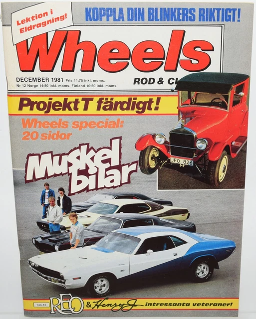 VTG DECEMBER 1981 Wheels Hot Rod And Classic Car Motorcycle Magazine In Swedish 11 94 PicClick UK