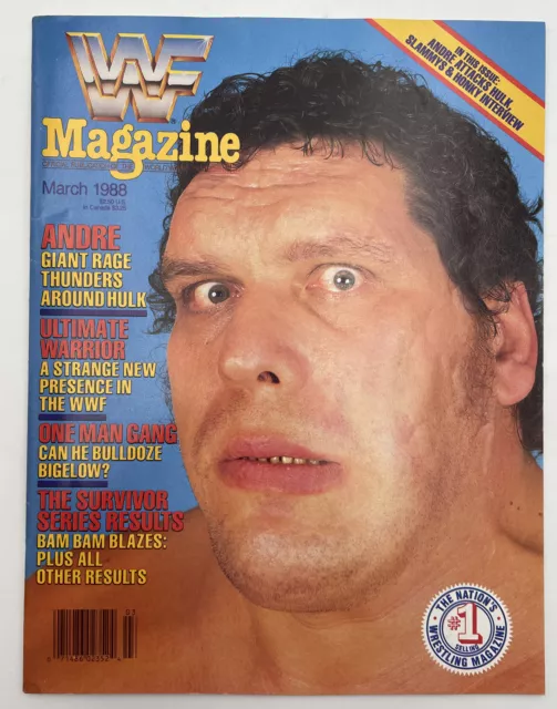 WWF MAGAZINE MARCH 1988 World Wrestling Federation Andre The Giant Hulk
