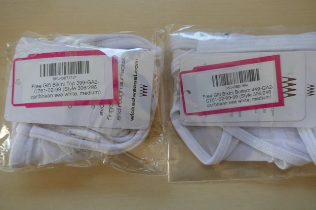 RAR NEU OVP Wicked Weasel 306 296 Caribean Sea Bikini White M EUR