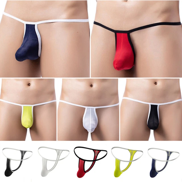 HERREN SEXY UNTERWÄSCHE Bulge Pouch GString Tanga Low Rise Slip Bikini