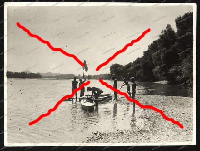 PHOTO ARDECHE France Canoe Boat Nude Men Nude Men Vintage 1